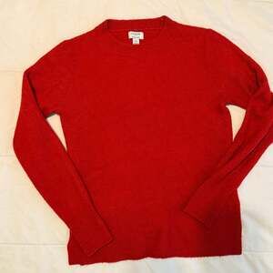 J. Crew Red Crewneck Sweater in Extra-soft Yarn